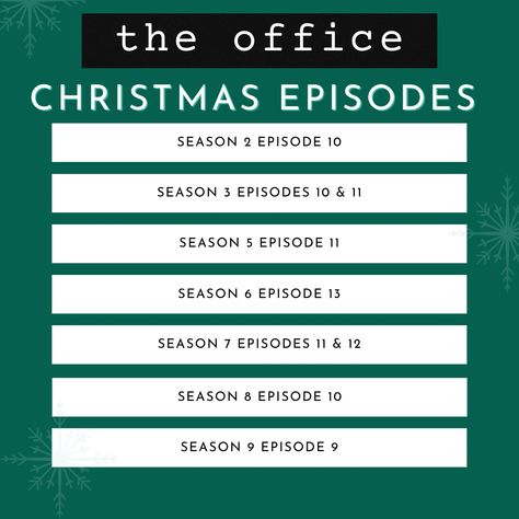 The complete list of every Christmas episode of The Office The Office Christmas Episode, Office Christmas Episodes, The Office Christmas, Christmas Episodes, Holiday Vibes, Office Christmas, Christmas Cheer, The Office, Tech Company Logos