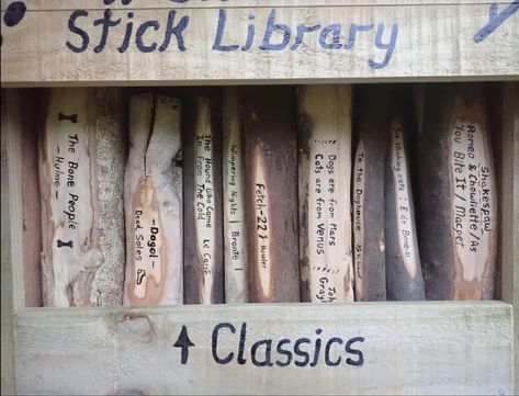 Dog Library Take A Stick Leave A Stick, Stick Library For Dogs, Dog Library, Dog Play Area, Park Ideas, Book Boxes, Therapy Dog, Senior Project, Little Library