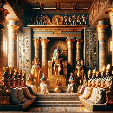 Egyptian Throne Room, Egyptian Throne, Ancient Egyptian Royalty, Golden Goblet, Ancient Egyptian Clothing, Egyptian Royalty, Ancient Egyptian Architecture, Egyptian Clothing, Book Illustration Design