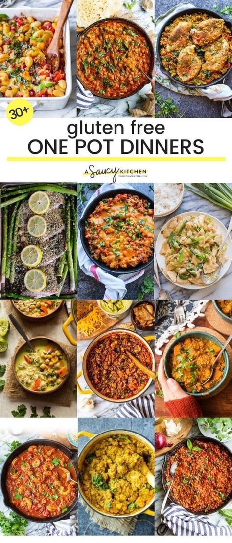 One Pot Dinner Recipes, Vegan Gluten Free Dinner, Sweet Potato Black Beans, Pot Dinners, One Skillet Meals, One Pot Dinners, Easy One Pot Meals, One Pot Dinner, Allergy Free Recipes