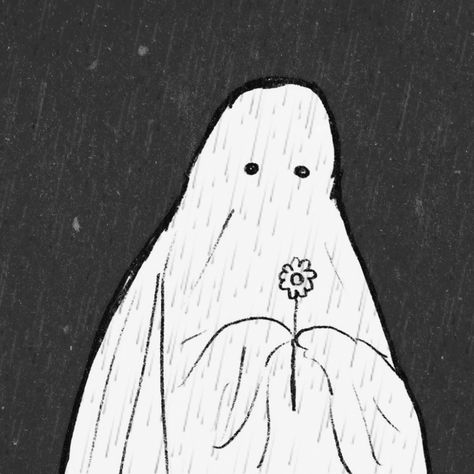 Ghost Pfp Aesthetic, Black Sheep Aesthetic, Cute Ghost Pfp, Pfp Edgy, Sheet Ghost Aesthetic, Horror Doodles, Ghost Pfp, Ghost Hug, Body Type Drawing