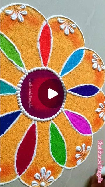 Trending Rangoli For Diwali, Lakshmi Pujan Rangoli Designs, Dhanteras Rangoli Designs Diwali, Lakshmi Pujan Rangoli, Lakshmi Pujan, Festival Rangoli Design, Diy Rangoli, Dhanteras Rangoli, Navratri Rangoli