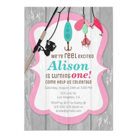 Fishing Images, Fishing Baby Shower, Fox Baby Shower Invitations, Fishing Invitations, Fishing Bobbers, Fishing Birthday Invitations, Baby Shower Fishing, Girl Fishing, Fishing Baby