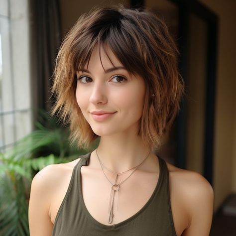 Chin Length Haircuts, Short Sassy Haircuts, Choppy Bob Haircuts, Shaggy Short Hair, Choppy Bob Hairstyles, Chin Length Hair, Choppy Hair, Messy Short Hair, Edgy Hair