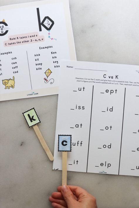 Learn the spelling generalizations for the /k/ sound and when to use C vs. K! Teaching this rule will be easy with the information and FREE printable resources! Download our helpful anchor chart and a practice worksheet to help your students become proficient spellers with C and K. C And K Anchor Chart, When To Use C Or K Anchor Chart, C And K Rule, C And K Rule Poster, Kiss Names, C K Spelling Rule Anchor Chart, Spelling Patterns, Free Printable Worksheets, Spelling Words