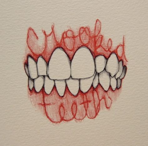 Crooked teeth Teeth Painting, Axial Skeleton, Dental Wallpaper, Teeth Illustration, Dentist Art, Teeth Drawing, Teeth Art, Crooked Teeth, Dental Art