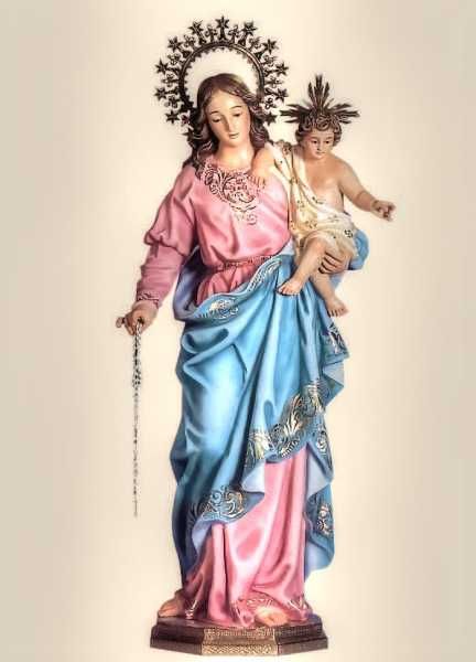 Lady Of Rosary, Our Lady Of Rosary, Saint Statues, Catholic Statues, Virgin Mary Statue, Mary Statue, Holy Rosary, Blessed Virgin, Blessed Virgin Mary