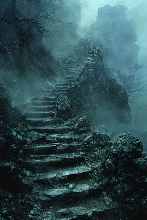 Dark Fantasy Places, Sketches For Beginners, Easy Sketches For Beginners, Easy Sketches, Skull Rock, Dark Cave, Dark Forest Aesthetic, 다크 판타지, Fantasy Setting