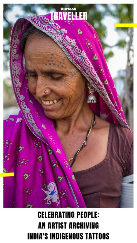 #OutlookTraveller #CelebratingIndia #TribesofIndia #Culture #Traditions #Travel Apatani Tribe, Indigenous Tattoos, Older Women With Tattoos, Overlapping Design, Arunachal Pradesh, Hand Poked Tattoo, Watch Tattoos, Simple Line Drawings, Face Tattoos