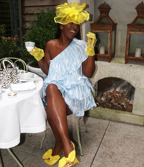 High Tea Party Outfit Black Women, Tea Party For Black Women, Tea Party Bridal Shower Ideas Outfit Black Women, British Tea Party Outfit, High Noon Tea Party Outfit, Tea Party Ideas For Adults Outfit, Black Women Tea Party, Tea Party Black Women, Tea Party Aesthetic Black Women