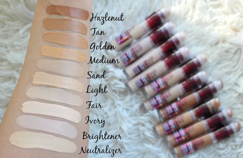 Samantha Jane: Maybelline Age Rewind Concealer New Shades Swatches Corrector Maybelline, Covergirl Concealer, Maybelline Age Rewind, Superstay Maybelline, Maybelline Age Rewind Concealer, Best Under Eye Concealer, Maybelline Foundation, Instant Age Rewind Concealer, Camouflage Makeup