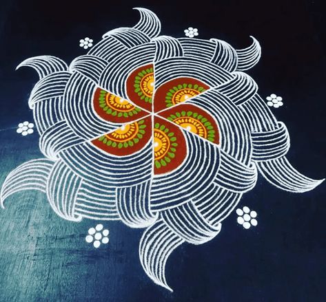 Annapurna Jayanti Rangoli Design Images (Annapurna Jayanti Rangoli Kolam Ideas) - 2022 Annapurna Jayanti, Color Rangoli, Easy Rangoli Designs Videos, Rangoli Simple, Festival Rangoli, Rangoli Colours, Sikku Kolam, Simple Rangoli Designs Images, Simple Rangoli Border Designs