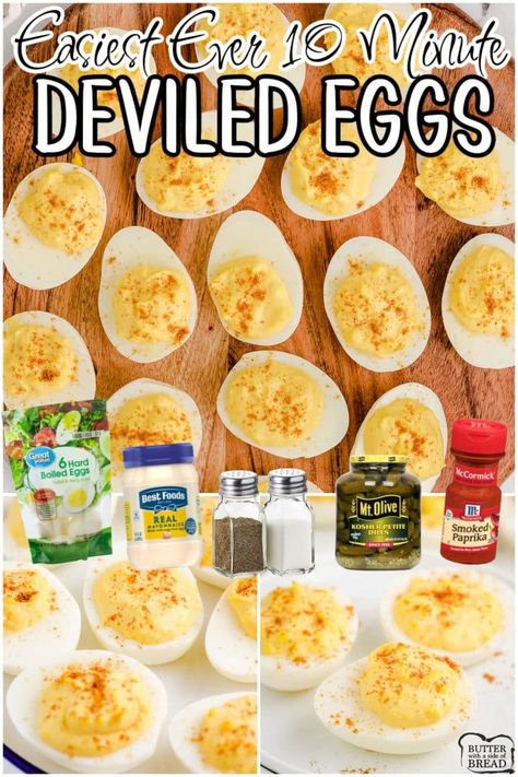 Brunch Finger Foods, Pickled Deviled Eggs, Butter Bread Recipe, Egg Salad Recipe Easy, Thanksgiving Crockpot Recipes, Easy Pickle, Deviled Eggs Recipe Easy, Deviled Egg Salad, Easy Easter Recipes