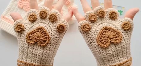 Crochet Cat Style Gloves - We Love Crochet Paw Gloves Crochet Pattern, Crochet Cat Paw Gloves Free Pattern, Cat Gloves Crochet Pattern, Crochet Cat Paw Gloves, Cat Paw Gloves Crochet, Cat Paw Fingerless Gloves Crochet Pattern, Cat Paw Fingerless Gloves, Crochet Cat Fingerless Gloves, Fingerless Cat Gloves