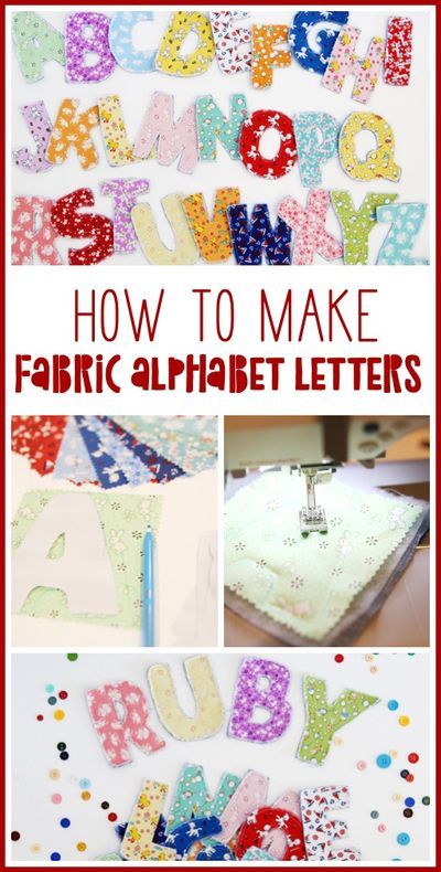 Diy Fabric Patches, Fabric Crafts To Sell, Fabric Alphabet Letters, Sewing Letters, Bunting Ideas, Fabric Alphabet, Make Your Own Fabric, Material Crafts, Memory Ideas