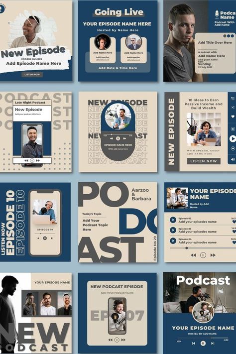 Elevate your podcast's social media presence with our comprehensive bundle of 250 Instagram templates.  This dynamic pack includes over 70 eye-catching Instagram posts, 70 engaging Instagram stories, 42 captivating carousel posts, and 68 impressive highlights.  Designed specifically for podcasters, these professionally crafted templates streamline your social media strategy, allowing you to effortlessly cultivate a vibrant and thriving online community.  .#CanvaTemplates #InstagramTemplates #FreeTemplates #IdeasForCanva #SocialMediaDesigns Podcast Instagram Post, Podcast Instagram, Instagram Grid Design, Instagram Graphic Design, Canva Instagram Templates, Instagram Design Layout, Instagram Design Creative, Instagram Branding Design, Social Media Branding Design