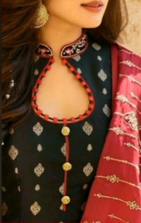 Trendy Neck Design, Neck Design For Kurti, Chudithar Neck Designs, Design For Kurti, Chudi Neck Designs, Chudidhar Neck Designs, Suit Neck Designs, Churidar Neck Designs, Stylish Kurtis Design