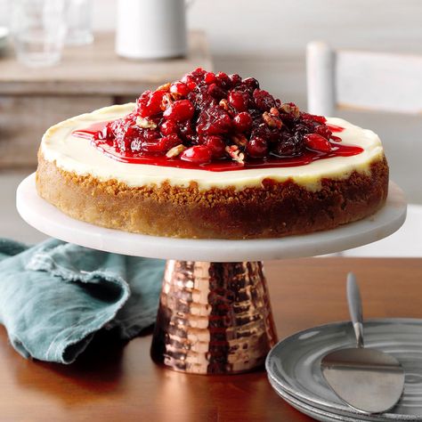 Our Favorite Fall Cheesecakes Cardamom Cheesecake, Fall Cheesecake Recipes, Cranberry Cheesecake Recipes, Cranberry Desserts, Fall Cheesecake, Pistachio Cardamom, Chocolate Swirl Cheesecake, Layered Pumpkin Cheesecake, Sweet Potato Cheesecake