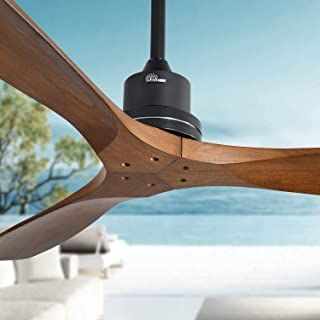 Ceiling Fan No Light, Walnut Ceiling, Steel Dc, Wood Ceiling Fans, Propeller Ceiling Fan, 52 Inch Ceiling Fan, Farmhouse Ceiling Fan, Ceiling Fans Without Lights, 3 Blade Ceiling Fan