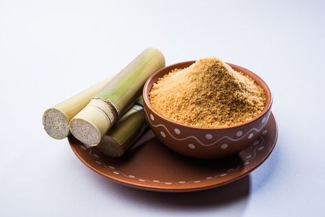 Organic gur or jaggery powder is unrefin... | Premium Photo #Freepik #photo #background #food #nature #india Jaggery Benefits, Jaggery Powder, Ganesh Puja, Sugarcane Juice, Background Food, Product Shoot, Food Poster Design, Sugar Cane, Food Poster