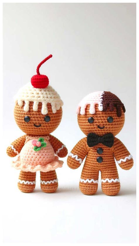 Amigurumi Gingerbread Man Crochet Free Pattern Crochet Gingerbread Man Pattern Free, Amigurumi Gingerbread Man, Gingerbread Crochet, Gingerbread Man Crochet, Christmas Yarn Crafts, Crochet Gingerbread Man, Gingerbread Man Free, Free Crochet Amigurumi Patterns, Crochet Amigurumi Patterns