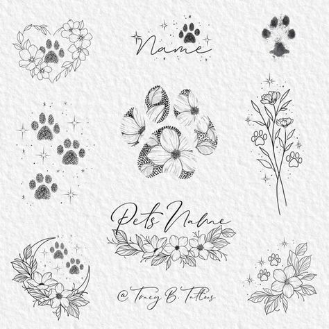 Tatoo Dog, Pet Memorial Tattoo, Tribute Tattoos, Dog Memorial Tattoos, Pawprint Tattoo, Dog Paw Tattoo, Dog Tattoo Ideas, Remembrance Tattoos, Paw Tattoo