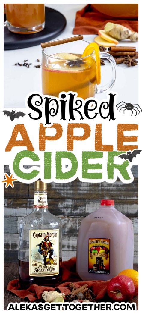 Spiked Hot Apple Cider, Cold Apple Cider, Hot Apple Cider Recipe, Spiked Tea, Cider Punch, Hot Spiced Cider, Spiked Cider, Apple Cider Punch, Apple Pucker