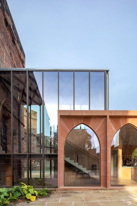 Feilden Fowles renovates and extends The Fratry at Carlisle Cathedral Fielden Fowles, Feilden Fowles, Peter Cook, Arch Building, Yorkshire Sculpture Park, Renovation Architecture, Arch Architecture, New Staircase, Building Renovation