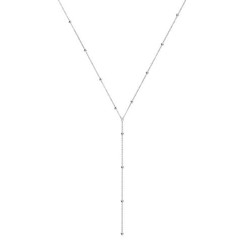 (Sponsored) Ball Bead Y Necklace for Women Girls Silver Plated Fashion Choker Chain Drop Adjustable Hypoallergenic Simple Jewelry Gift 17 Inch (As an Amazon Associate I earn from qualifying purchases) #jewelrynecklaces Drop Necklace Silver, Classic Elegant Style, Long Tassel Necklace, Beaded Tassel Necklace, Party Necklace, Chain Fashion, Choker Style, Neck Chain, Trendy Necklaces