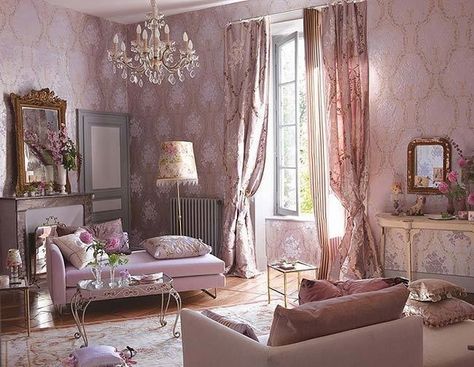 20 Romantic Relaxed Style Living Room Ideas Romantic Living Room, Shabby Chic Decorating, Cocina Shabby Chic, Salon Shabby Chic, Shabby Chic Curtains, Deco Rose, Shabby Chic Living, Shabby Chic Living Room, Decor Shabby Chic