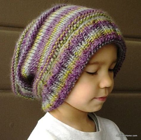 Free-Knit-Pattern-Emily's-Super-Slouchy-Hat.. in child and adult sizes Free Slouchy Hat Knitting Pattern, Knit Slouchy Hat Pattern, Slouchy Knit Hat, Slouchy Beanie Pattern, Knitted Slouch Hat, Slouch Hat Pattern, Slouchy Hat Pattern, Knit Slouchy Hats, Beanie Knitting Patterns Free