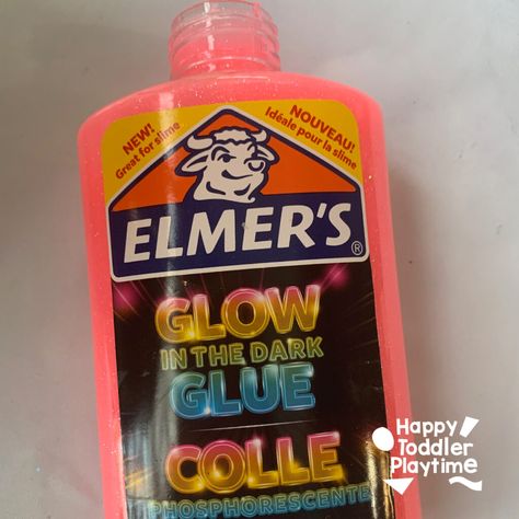 How to Make Glow in the Dark Slime - Happy Toddler Playtime Childcare Activities, Sensory Play, Childcare, Play Time, Scientists, Simple Ingredient, Slime, In The Dark, All You Need Is