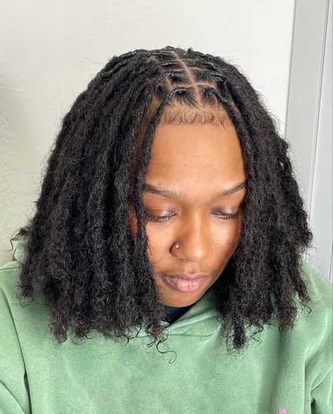 Purple And Denim Outfit, Purple Roots, Short Locs, Loc Hairstyles, Natural Hair Short Cuts, Short Locs Hairstyles, Dreadlock Styles, Loc Journey, Protective Hairstyles Braids