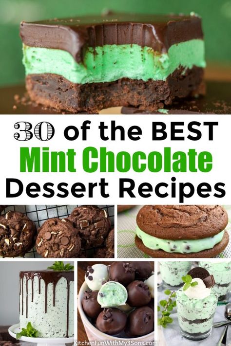 Chocolate Mint Desserts, Mint Chocolate Recipes, Mint Chocolate Desserts, Easy Chocolate Ganache, Mint Frosting, Desserts With Chocolate Chips, Mint Desserts, Mint Chocolate Chip Cookies, Mint Chip Ice Cream