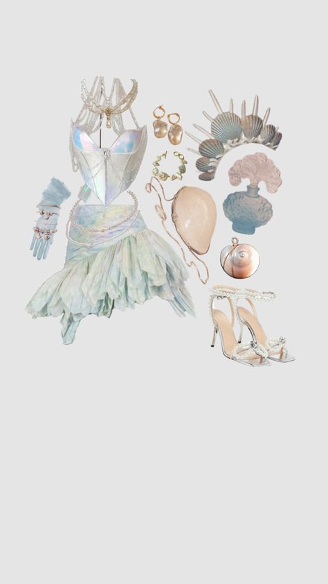 Mermaid Theme Outfit, Mermaid Board, Ethereal Dress, Aesthetic Fits, Boho Aesthetic, Mermaid Theme, Themed Outfits, Formal Outfit, Fancy Outfits