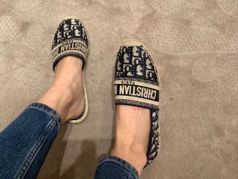 Christian Dior Espadrilles, Dior Espadrilles Outfit, Dior Espadrilles, Embroidered Espadrilles, Espadrilles Outfit, Espadrilles Flats, Waiting List, Dior Shoes, Flat Espadrilles