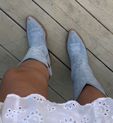 Blue costal cowgirl boots, blue cowboy boots, cowboy boots, unique spring shoes Light Blue Cowgirl Boots, Light Blue Cowboy Boots Outfit, Light Blue Cowboy Boots, Cowgirl Core, Blue Cowgirl Boots, Blue Cowboy Boots, Costal Cowgirl, Amazon Shoes, Boot Pulls