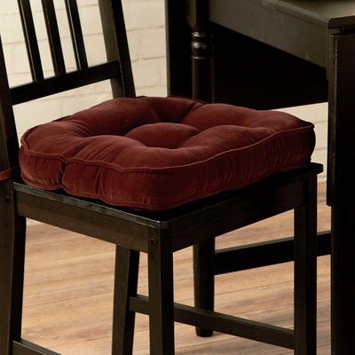 Greendale Home Fashions Hyatt Chair Cushion Color: Burgundy Indoor Chair Cushions, Dining Chair Pads, Dining Room Chair Cushions, Rocking Chair Cushions, Kitchen Chair Cushions, Lounge Chair Cushions, Chaise Lounge Cushions, Outdoor Dining Chair Cushions, Chair Cushion Covers