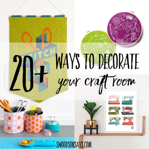 20+ craft & sewing room decor ideas Sewing Room Wall Art, Sewing Room Wall Decor, Diy Sewing Room Decor, Sewing Room Decorations Ideas Wall Decor, Sewing Room Wall Decor Ideas, Big Letter Decor, Craft Room Wall Decor, Craft Room Wall Art, Quilting Storage