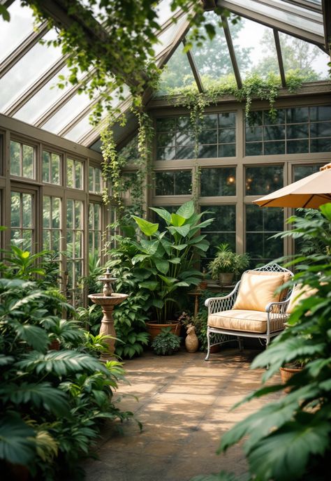 Old Money Living Room Greenhouse Living Room, Room Filled With Plants, Old Money Homes, Old Money Living Room, Greenhouse Living, Drapery Drawing, World Tapestry, Tapestry Room, Serene Garden