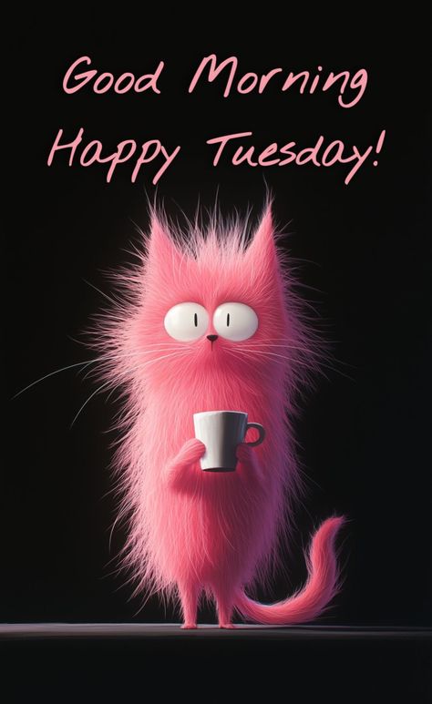 Its Tuesday Good Morning, Thursday Humor Funny Mornings, Tuesday Coffee Humor, Happy Tuesday Funny, Happy Monday Humor, Monday Morning Funny, Happy Tuesday Meme, Tuesday Blessings Mornings, Tuesday Gif