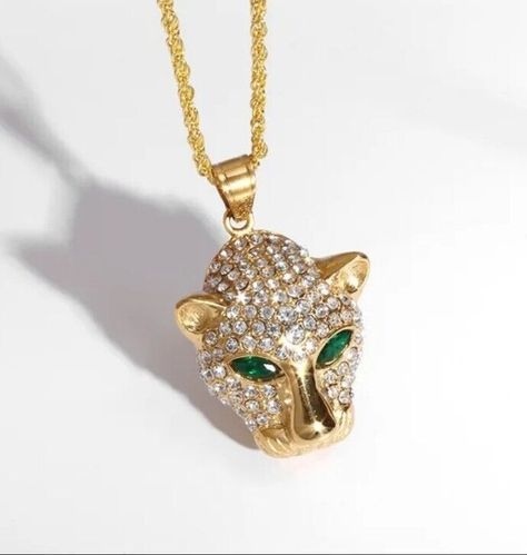 Wild Jaguar Cheetah Pendant Chain Gold Necklace Iced Out Bling Shiny Jewellery Mothers Day Gift Mum Birthday Anniversary Xmas Mum Mummy Mom Present. Christmas Gifts For Men Women Present Cool Birthday Gift For Laidy Wife Boy Son. Wife Gifts Cool Birthday Christmas Present For Daughter Sister Mother Ladies Her. Crystal Leopard Head Necklace/ Panther Green Eye Necklace/ Wild Jaguar Cheetah. LEOPARD NECKLACE, Panther Head Necklace, Cheetah Jaguar Panthera Necklace Gifts. Dominant Shiny Ice Crystal Green Eyes Zirconia Leopard Tiger Head Hip Hop Punk Men's Women's Jewellery Stainless steel Chain Length is 24 inches Shiny Ice Crystal Green Eyes Rhinestone Zirconia Welcome to my shop! ! ! Necklace rings earrings jewelry brand new, handcrafted by master jewelers. Item after fine polishing. ( In my Pendant Chain Gold, Leopard Necklace, Chain Gold Necklace, Pendant Necklace Men, Tiger Jewelry, Panther Head, Fish Hook Necklace, Bvlgari Jewelry, Leopard Head