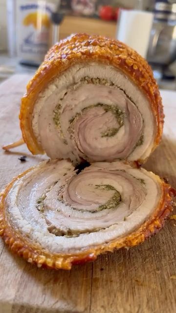 Robbie Bell on Instagram: "So this is exactly how I make my Porchetta except I also add flat leaf parsley now also. Iv been making it this way for almost 20 years and it’s always a crowed pleaser. 
#porchetta #porchettasandwich #pork #cooking #roastmeat #chef #chefs" Pork Porchetta Recipe, Rotisserie Pork Belly Recipes, Porketta Roast Oven, Porketta Recipe, Porchetta Recipe Italian, Pork Belly Porchetta Recipe, Porchetta Roast, Porchetta Recipe, Christmas Pork