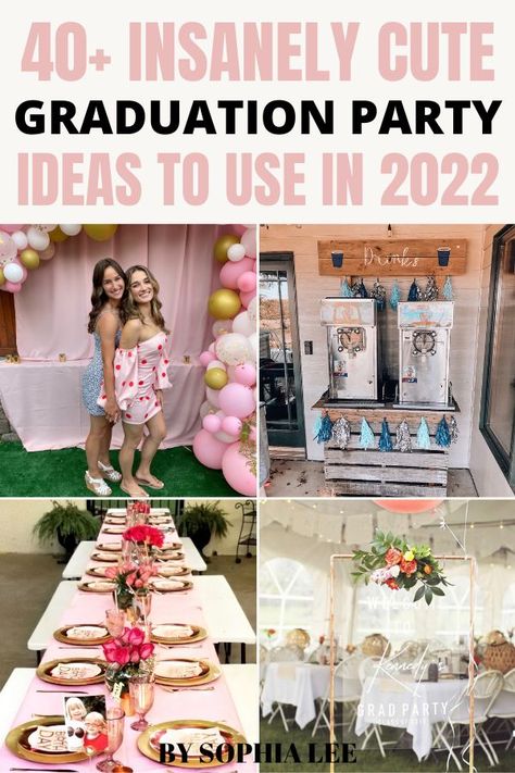 Winter Graduation Outfit Ideas, Graduation Outfit Ideas Plus Size, Graduation Party Table Decorations, Creative Graduation Party Ideas, Outfit Ideas For Plus Size, Diy Graduation Decorations, Pink Graduation Party, Grad Party Theme, Girl Graduation Party