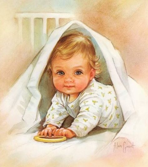 Alan Grant Vintage Baby Pictures, Scrapbook Bebe, Baby Barn, Etiquette Vintage, Clipart Baby, Free Printable Cards, Baby Illustration, Retro Baby, Baby Images