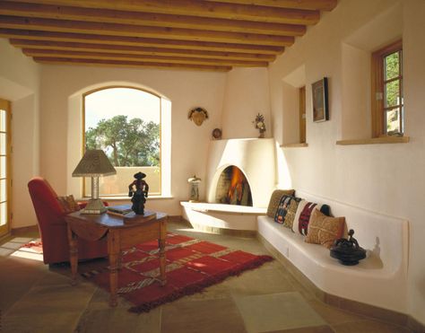 Desert Inspired Home Design and Décor  #ZenofZada #HomeOwnership  #HomeDecorating #homemanagement #homeinspiration Adobe Fireplace, Cob House Interior, Adobe Style Homes, Adobe Interior, Kiva Fireplace, Adobe Home, Arizona House, Southwestern Home, Adobe House