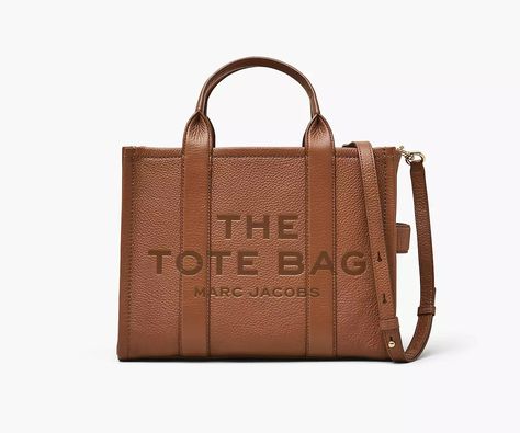 The Leather Medium Tote Bag | Marc Jacobs | Official Site Marc Jacobs Logo, Marc Jacobs Tote, Beige Bag, Crossbody Tote Bag, Marc Jacobs Bag, The Tote Bag, Medium Tote, Tote Bag Leather, Small Tote