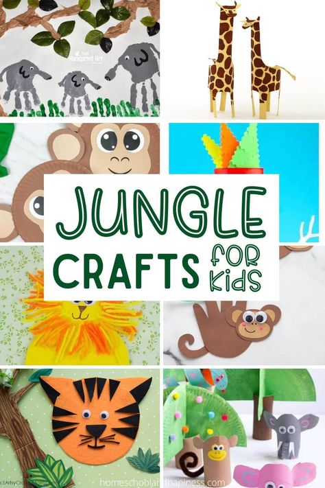 Jungle Crafts for Kids – Safari Animal Craft Ideas Jungle Crafts For Kids, Jungle Animal Crafts, Safari Crafts, Jungle Crafts, Jungle Theme Classroom, Jungle Thema, Jungle Art, The Jungle Book, Vbs Crafts