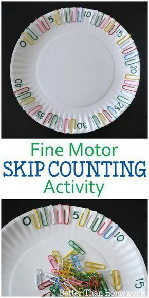 Grab a paper plate and some paper clips for this easy fine motor skip counting activity to help your kids learn to skip count by fives. #mathforkids Skip Counting Activities, Future Educator, Differentiated Learning, Fine Motor Activities For Kids, Counting Activity, Math Manipulatives, Fine Motor Skills Activities, Skip Counting, Motor Skills Activities