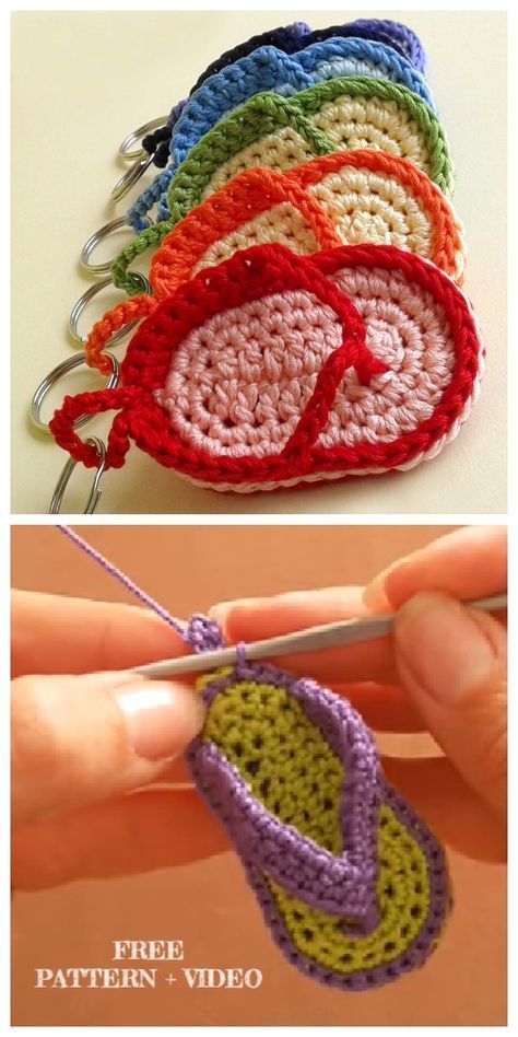 Crochet Lanyards, Flip Flop Keychain, Butterfly Step By Step, Crochet Lanyard, Crochet Phone Cover, Crochet Flip Flops, Crochet Free Patterns, Crochet Coasters Free Pattern, Butterfly Tutorial